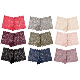 Alyce Intimates Pack of 10 Womens Lace Boyshort Panty Regular to Plus Size