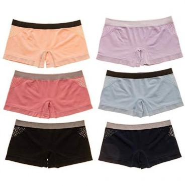 Alyce Ives Intimates Seamless No Show Womens Boyshort Pack of 6