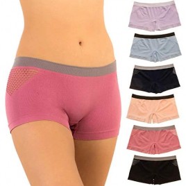Alyce Ives Intimates Seamless No Show Womens Boyshort  Pack of 6