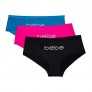 bebe Womens Multi Pack Logo Printed Elastic Waist Boyshort Underwear Panties