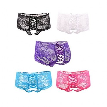 comeondear Women Lace Boyshort Panties Plus Size Underwear Lingerie for Women(M-6XL)