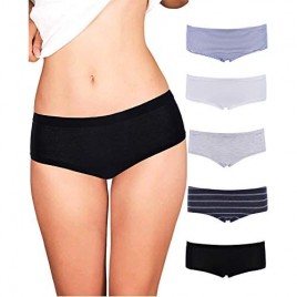 Emprella Women’s Boyshort Panties | 5-Pack | Comfort Ultra-Soft | Cotton Underwear