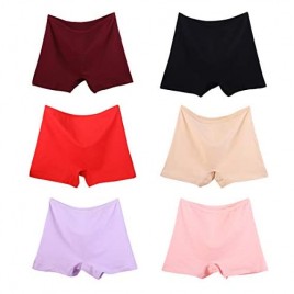 GaaiKei 6 Pack Women's Cotton Boyshort Underwear High Middle Waist Panties