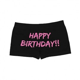 Make Me Laugh Women's Happy Birthday Boy Shorts (One Size Fits All)