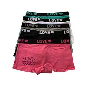 New women5 pcs set love boy shorts underwear panties