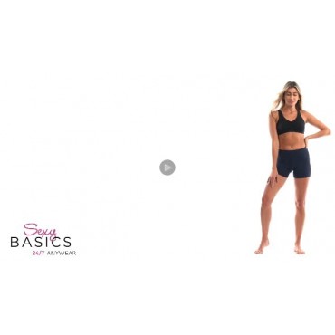 Sexy Basics Womens 6 Pack Buttery Soft Brushed Active Yoga Stretch Mini -Bike Short Boxer Briefs