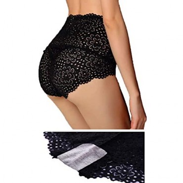 Smoonsear's Feel Womens Lace Underwear High Waist Panties Sexy Set 2-Pack