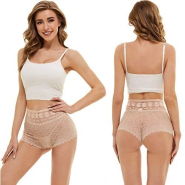 Wemoven Women's Lace Underwear Boyshort Panties Hipster Panty-6Pack Size S-4XL