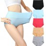 Cauniss Womens High Waist Cotton Panties C Section Recovery Postpartum Soft Stretchy Full Coverage Underwear(5 Pack)