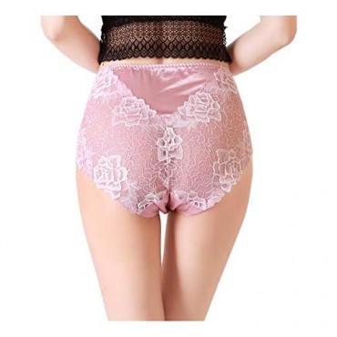 CHUNG Women 3 Pack Lace Briefs Panties Hi-Cut Underwear Plus Size Full Back Coverage M-XXL