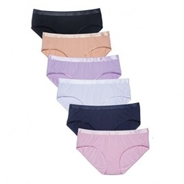 COSOMALL Women's Cotton Underwear Soft Briefs Panties Pack of 6