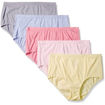 Fruit of the Loom Women's Plus Size Fit for Me 5 Pack beyondsoft Brief Panties