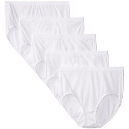 Fruit of the Loom Women's Plus Size Fit For Me 5 Pack Original Cotton Brief Panties