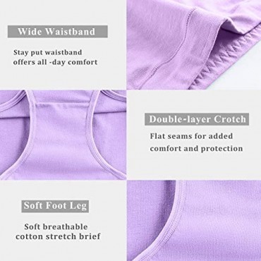 Fulyou Women Cotton Panties Mid Rise Underwear Briefs Ladies Stretch Breathable Comfortable Underpants