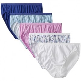 Hanes Women's Plus Size Keep Matter What The Day Brings in Our Cool Comfort Cotton Brief Panties