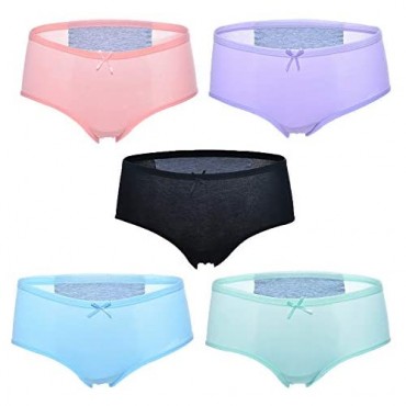 Hellove 5 Pack Women's Period Hipster Panties Leakproof Protective Underwear
