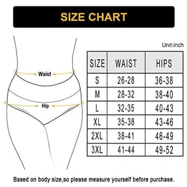 KYY Women's Cotton Stretch Underwear Ladies High Waisted Briefs Panties 4 Pack