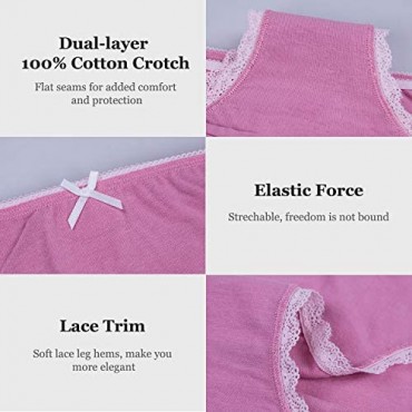 LYYTHAVON Women's Cotton Underwear Briefs Breathable Ladies Panties