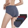 Mucoc Women's High Waist Full Briefs Tummy Control Cotton Hipster Panties Underwear Multi Pack