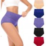 Senllori Women High Waisted Cotton Underwear Tummy Control Briefs Ladies Soft Full Coverage Panties Multipack