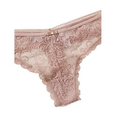 SweatyRocks Women's Floral Lace Sexy Briefs Waistline Panties Lingerie Set Casual Underwear Pack of 4