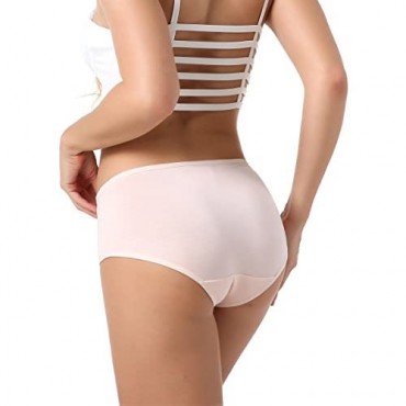 TEERFU 5Pack Womens Bamboo Brief Soft Underwear Breathable Panties 5Colors Multipack