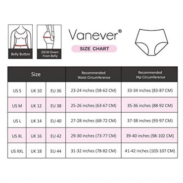 Vanever Women's No VPL Briefs 2 Pack Full Briefs No Panty Line Brief Panties Invisible High Waist Underpants