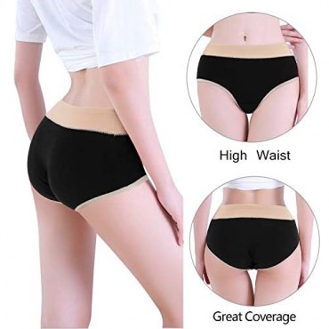 Women's High Waist Cotton Underwear Briefs Soft Breathable Full Size Coverage Panties