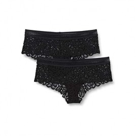 Brand - Iris & Lilly Women's Crochet Lace Hipster Brief Pack of 2