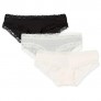  Brand - Mae Women's Super Soft Cotton Hipster Underwear with Lace  3 Pack