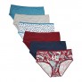 CHEROKEE Women's 6-Pack Microfiber Hipster Panties Underwear  Floral Print  Large