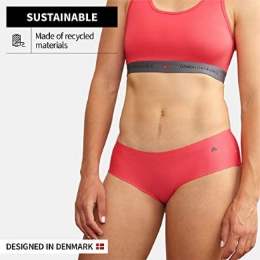 DANISH ENDURANCE Hipster Comfort Panties for Women 3 Pack Comfortable No-Show Laser Cut Underwear Multipack