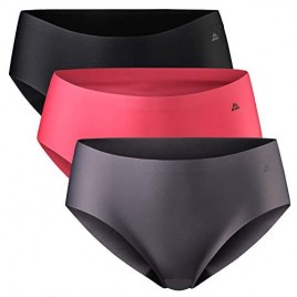 DANISH ENDURANCE Hipster Comfort Panties for Women 3 Pack Comfortable No-Show Laser Cut Underwear Multipack