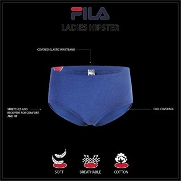 Fila Women's Classic Logo Cotton Hipster Panty