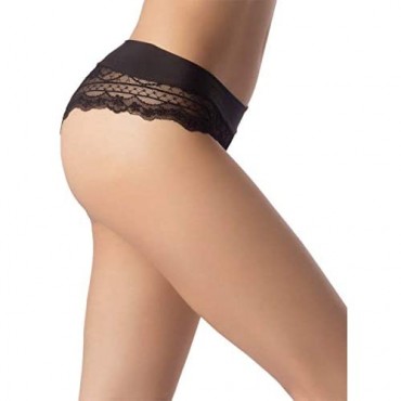 iB-iP Women's Wide Band Lace Mesh See-through Breathable Low Rise Hipster Panties