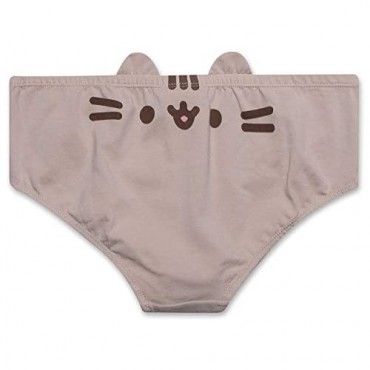 Pusheen The Cat Womens Underwear Sexy Panties for Women with Cute 3D Cat Ears 3-Pack