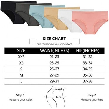 TERMEZY Underwear for Women Cotton Hipster Panties Pack of 6