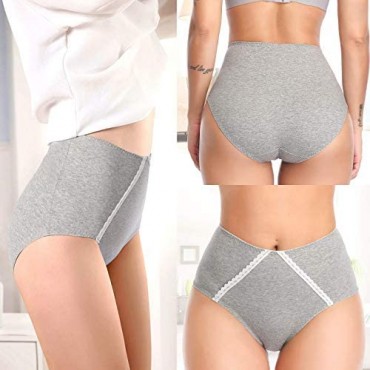 UMMISS Underwear for Women High Waisted Soft Comfy Strech Full Coverage Ladies Breifs Womens Cotton Underwear Pack