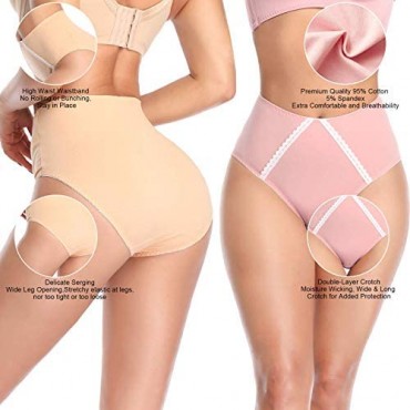 UMMISS Underwear for Women High Waisted Soft Comfy Strech Full Coverage Ladies Breifs Womens Cotton Underwear Pack