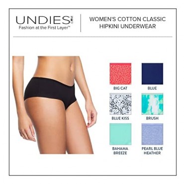 Undies.com Women's Cotton Classic Hipkini 6 Piece Underwear