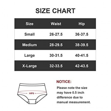 VOENXE Seamless Underwear for Women No Show Cotton Hipster Panties 5 Pack