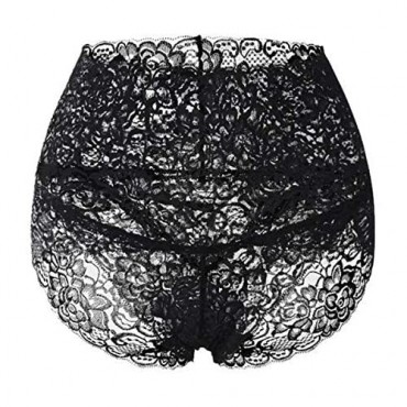 Women High Waist Lace Panties Plus Size Hipster Seamless Underwear 1 Pack/3 Pack/4 Pack