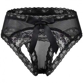 Women Midnight Bow-Tie Panties Sexy Lace Briefs Ladies Hipster Underwear Cheeky Lingerie
