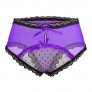 Women's Sexy Lace Panties Bowknot Briefs Hipster Mesh Knickers Midnight Lingerie Underwear