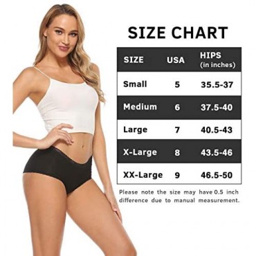 Womens Underwear Modal Panties Hipster Lace Trim Briefs for Women Comfy Seamless Bikini Soft Breathable Pack