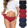Xibing Womens Cotton Underwear Stretch Briefs Soft Breathable Ladies Hipster Panty 6-Pack(Regular & Plus Size)
