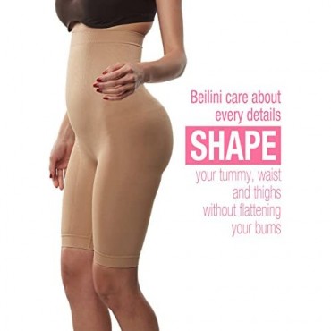 Beilini Women's High Waist Thigh Shapewear Tummy Firm Control Lift Bum Shaper