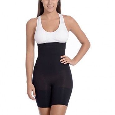 Body Beautiful Seamless All-in-One High Waist Long Boy Leg Mid Thigh Shaper with Butt Support.
