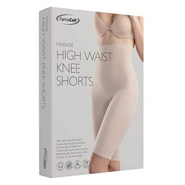 Farmacell 113 Women's high-Waisted Anti-Cellulite Massage Shorts 100% Made in Italy