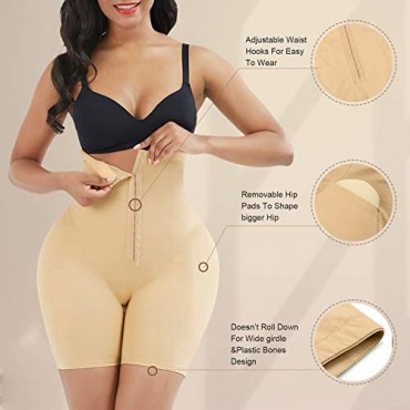 Feelingirl Women's Open Bust Tummy Control Shapewear Thong High Waist Ladies Bodysuits